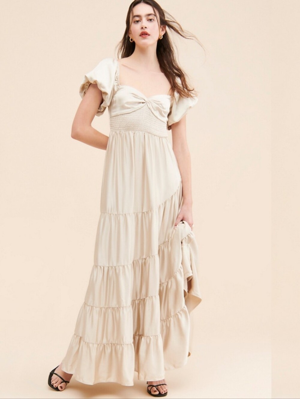 Free People Sundrenched Silky Maxi Dress Size Small